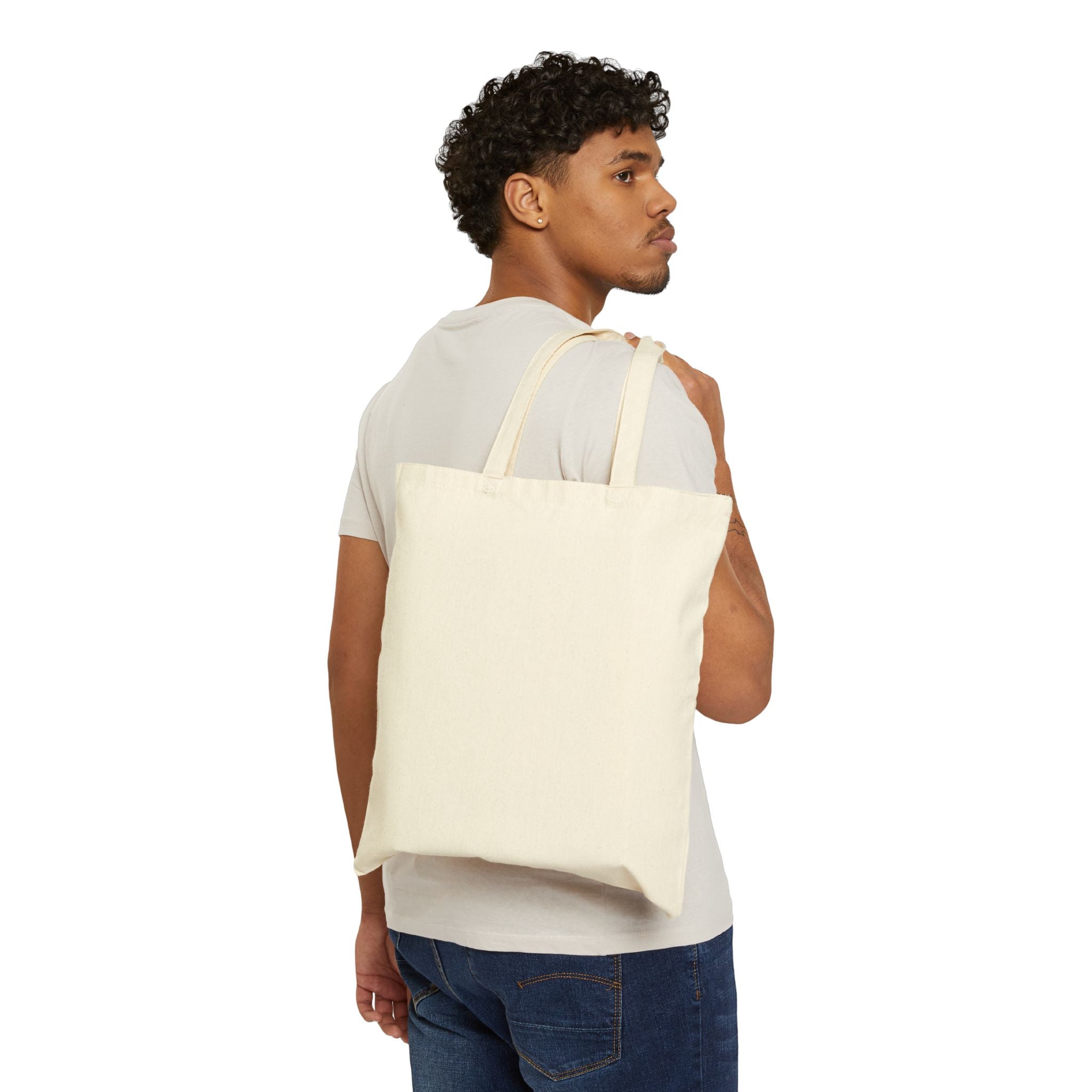 Canvas Tote Bag — "Broster: Caffeine-Powered" Retro Rock Coffee Tote
