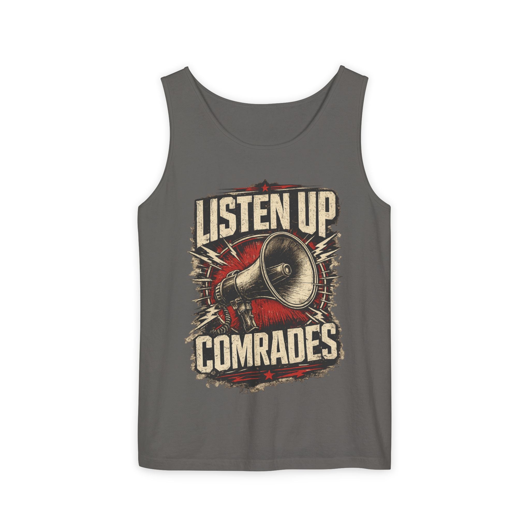 Listen Up Comrades Vintage Megaphone Tank Top