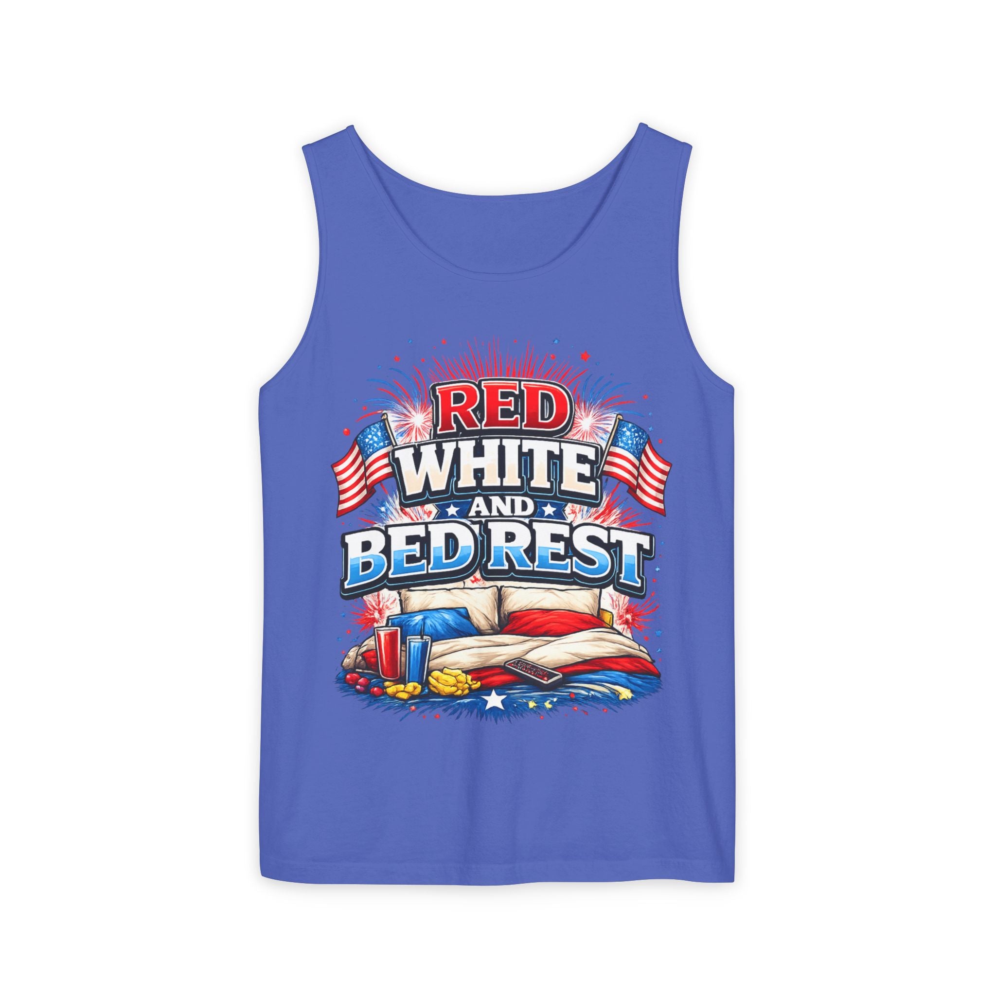 "Red White and Bed Rest" Tank Top