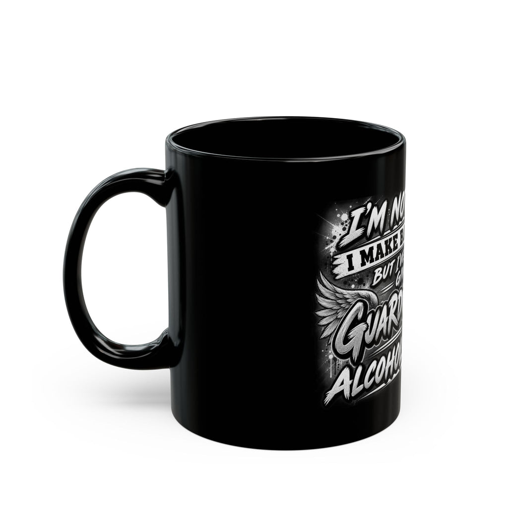 "My Guardian Angel Has an Alcohol Problem" Coffee Cup