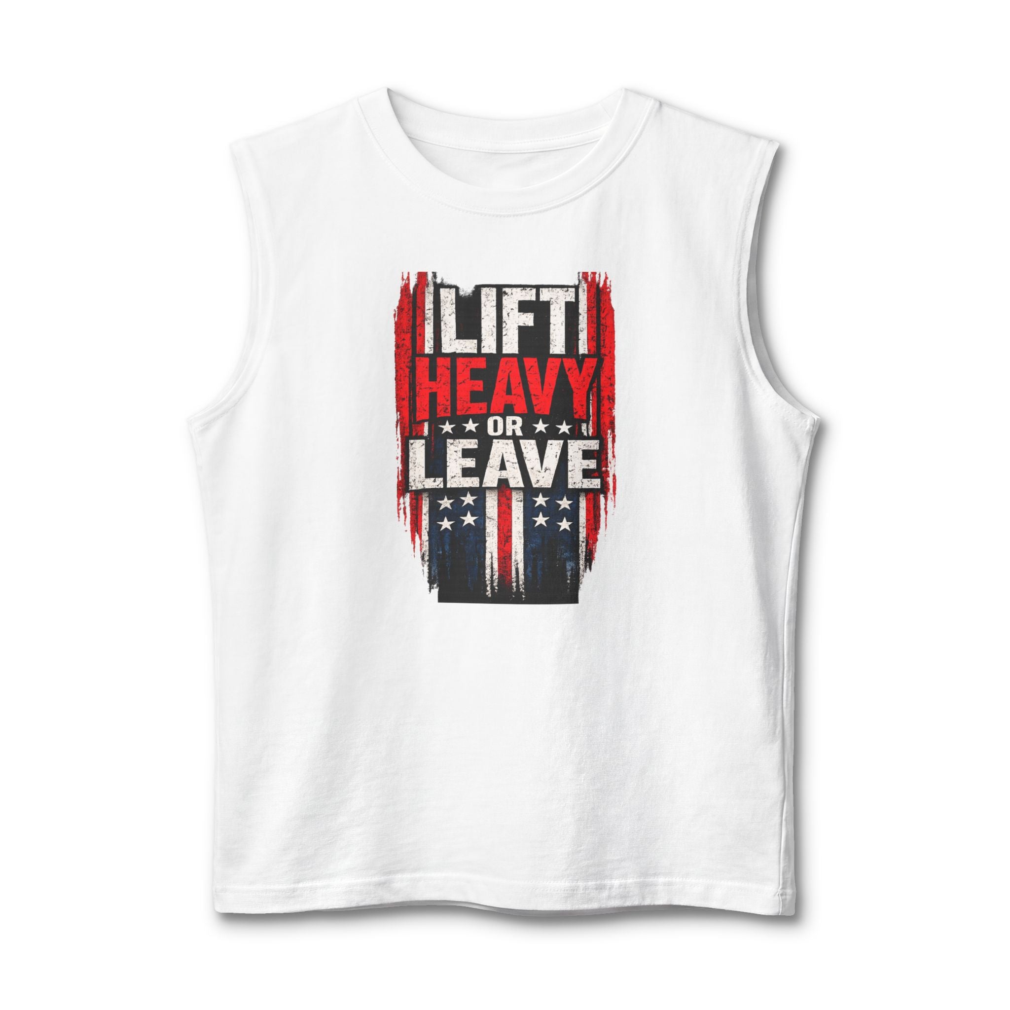 Lift Heavy or Leave American Flag Muscle Shirt