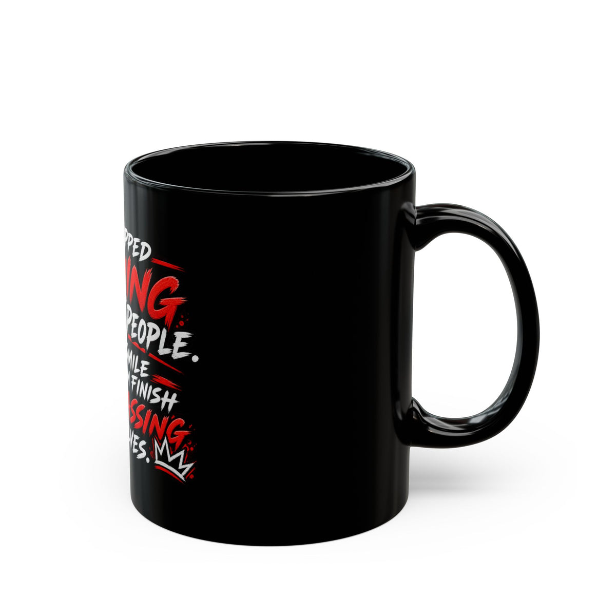 “I’ve Stopped Arguing with Stupid People…” Black Coffee Mug
