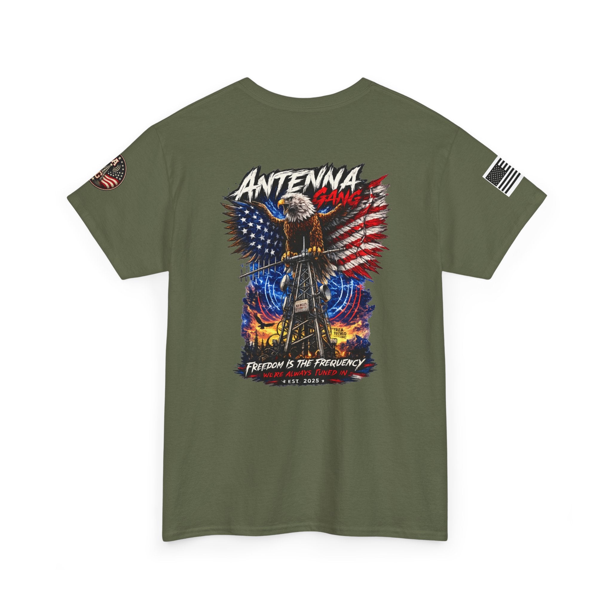 Antenna Gang Eagle & American Flag T-Shirt