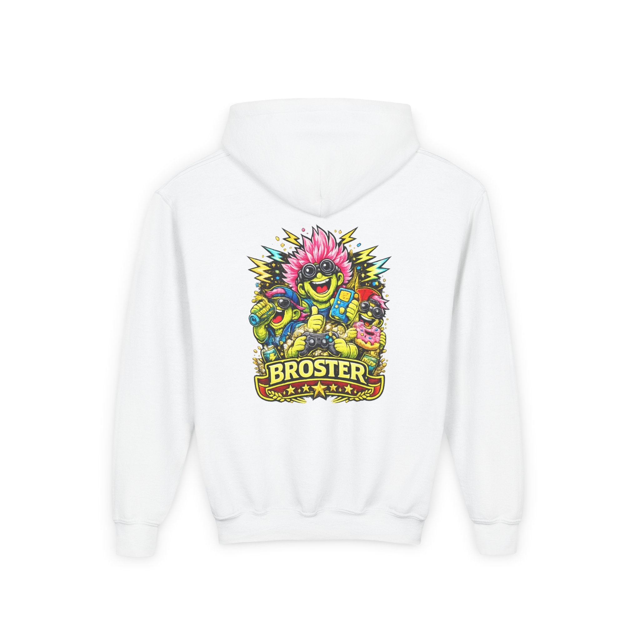 Colorful 'Broster' Monster Youth Hoodie