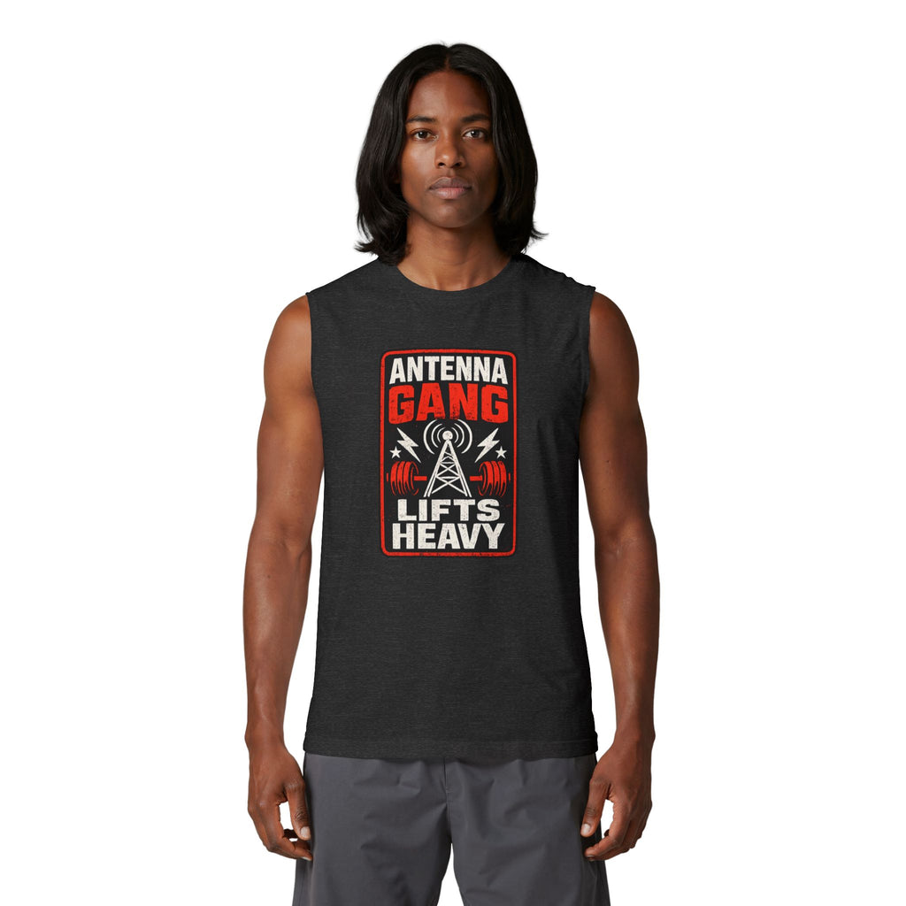 Antenna Gang 'Lifts Heavy' Radio Tower Muscle Shirt