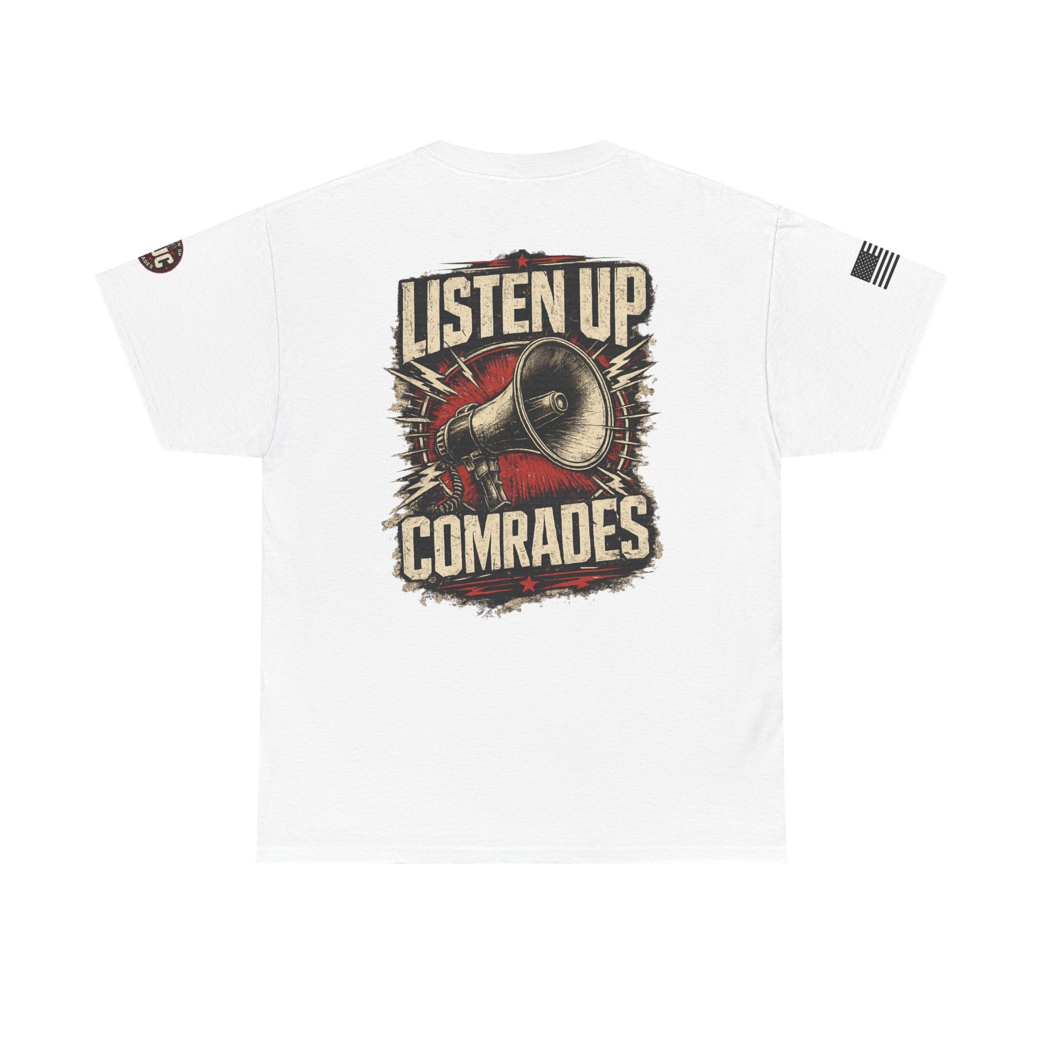 Listen Up Comrades Megaphone Graphic Tee