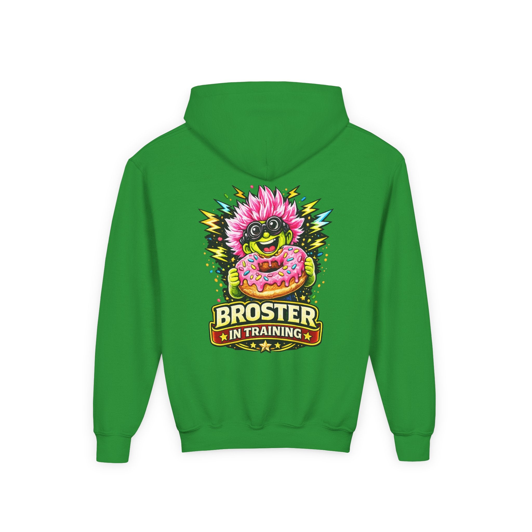 "Broster in Training" Colorful Donut Monster Youth Hoodie