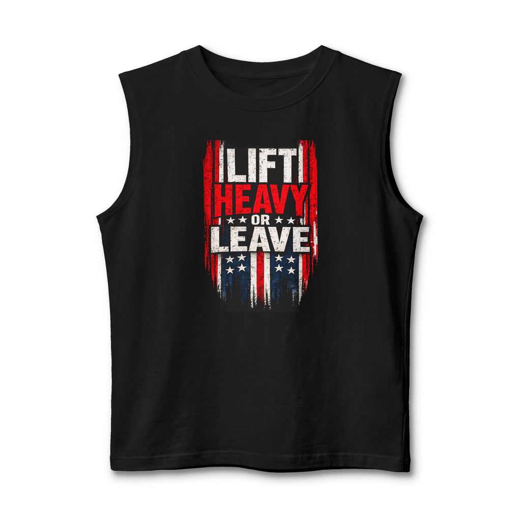 Lift Heavy or Leave American Flag Muscle Shirt