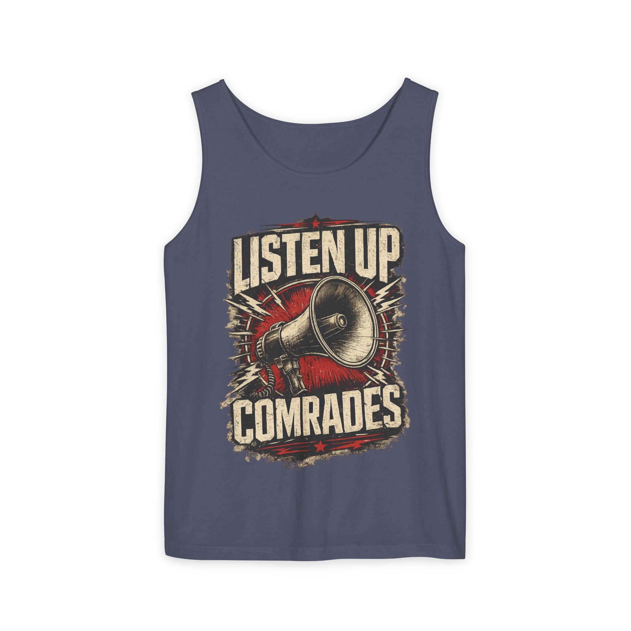 Listen Up Comrades Vintage Megaphone Tank Top
