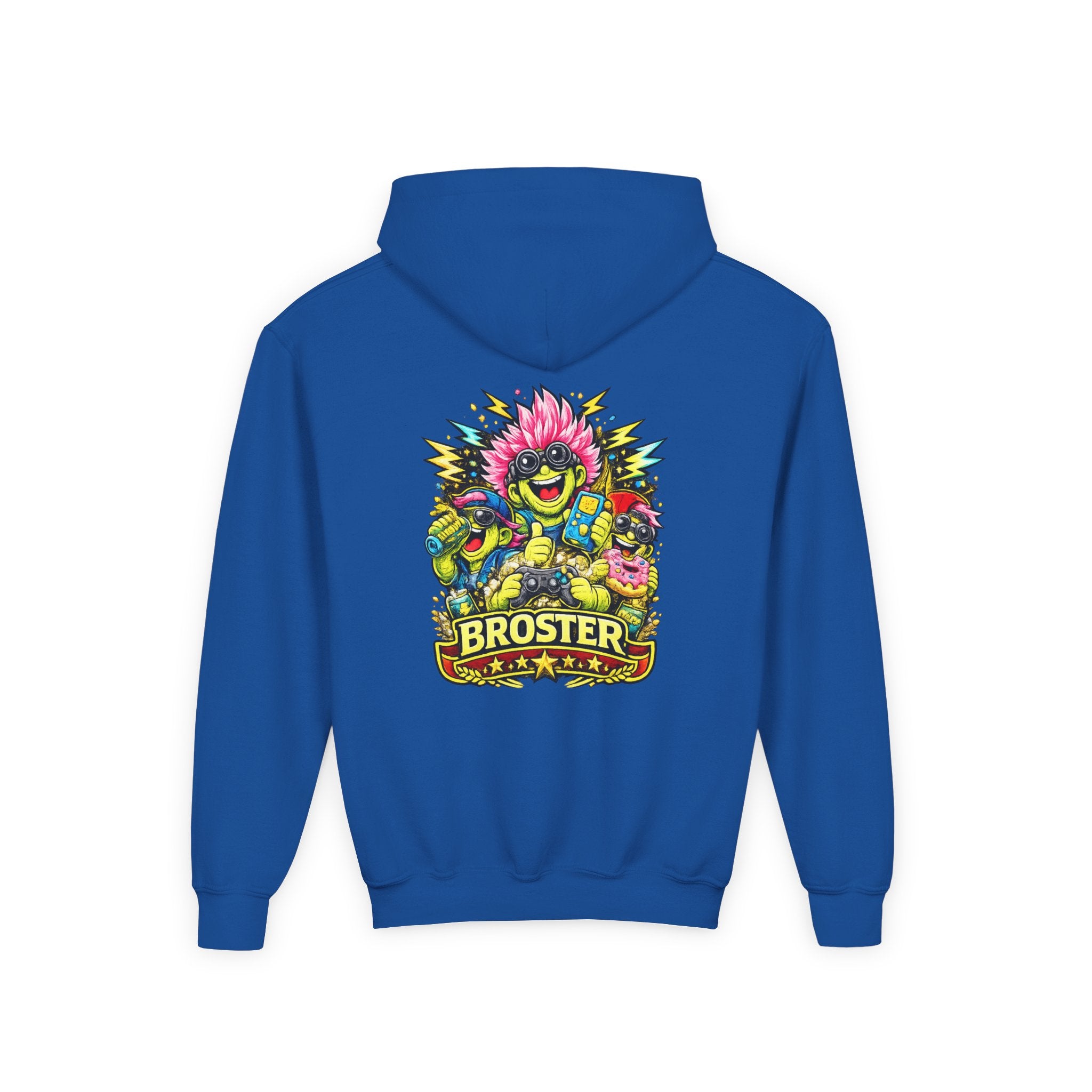 Colorful 'Broster' Monster Youth Hoodie