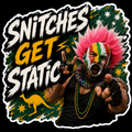 Snitches Get Static Sticker