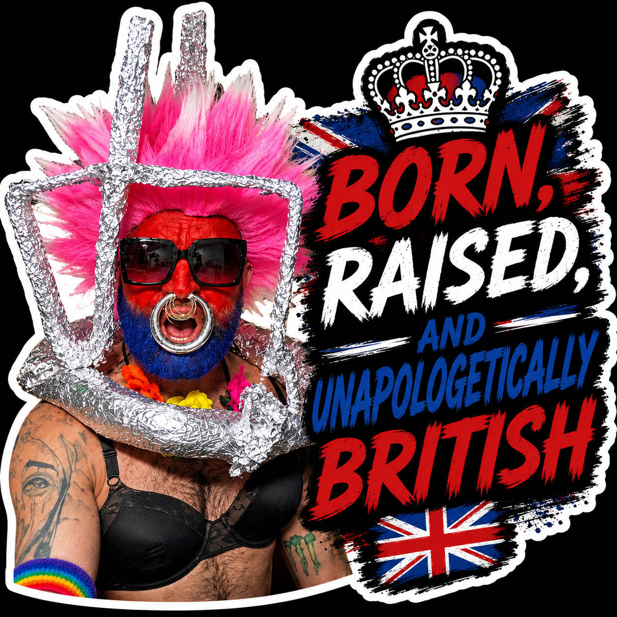 Born Raised And Unapologetically British Sticker