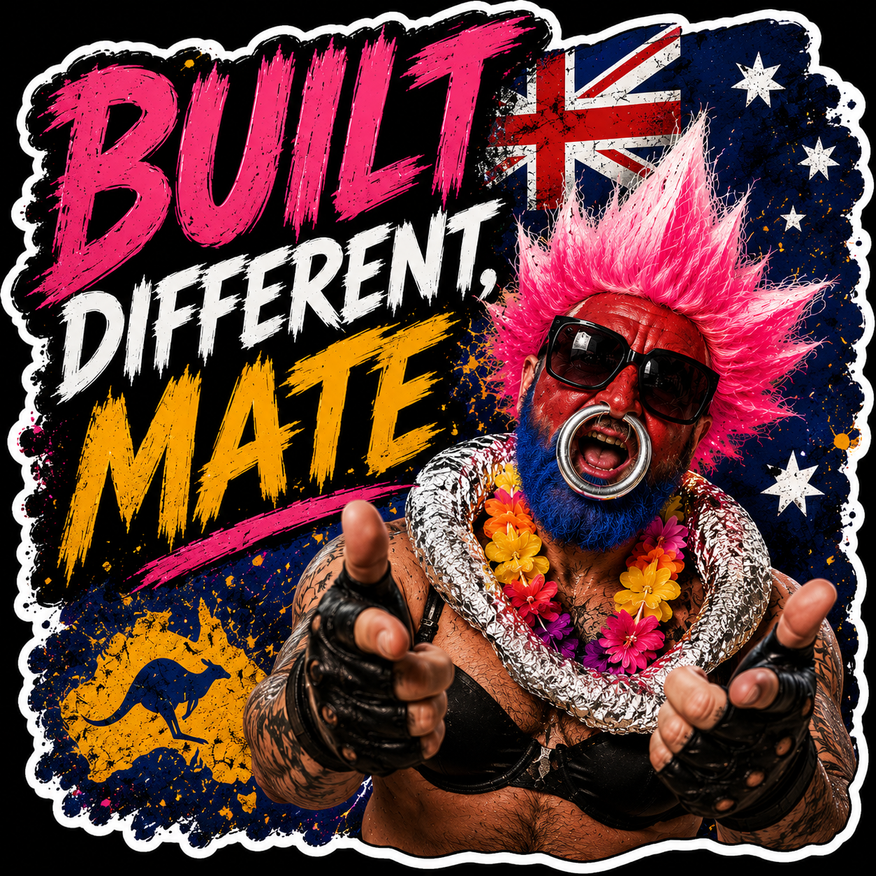 Built Different Mate Sticker