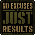 No Excuses Just Results Sticker