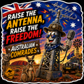 Raise The Antenna Raise The Freedom Australian Comrades Sticker