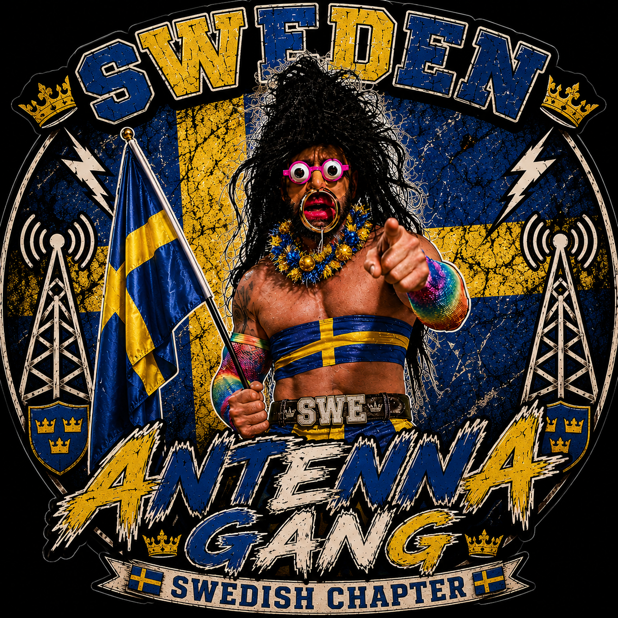 Sweden Antenna Gang Sticker