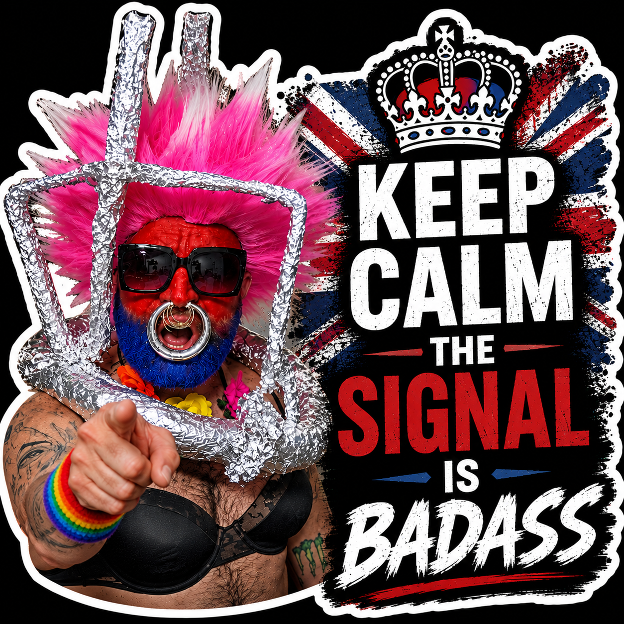 Keep Calm The Signal Is Badass Sticker