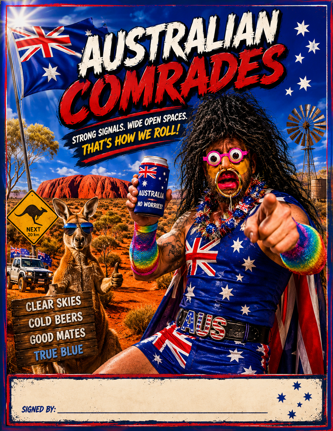 Australian Comrades Signed Print
