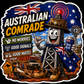 Australian Comrade No Worries Good Signals Good Mates Sticker