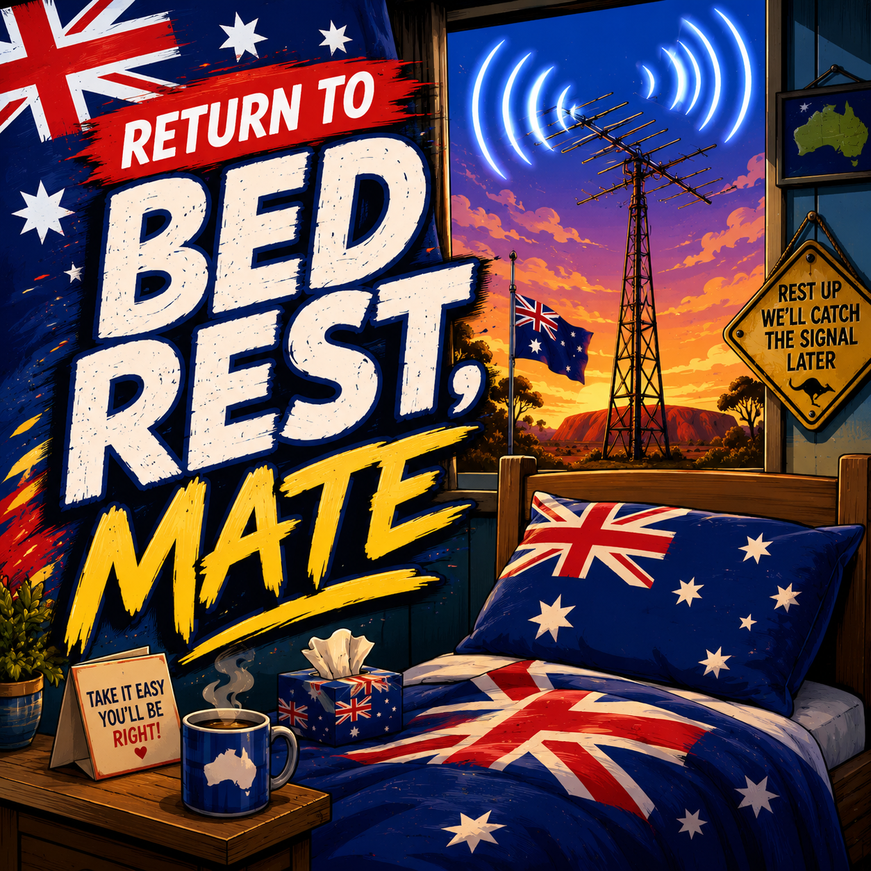 Return To Bed Rest Mate Sticker
