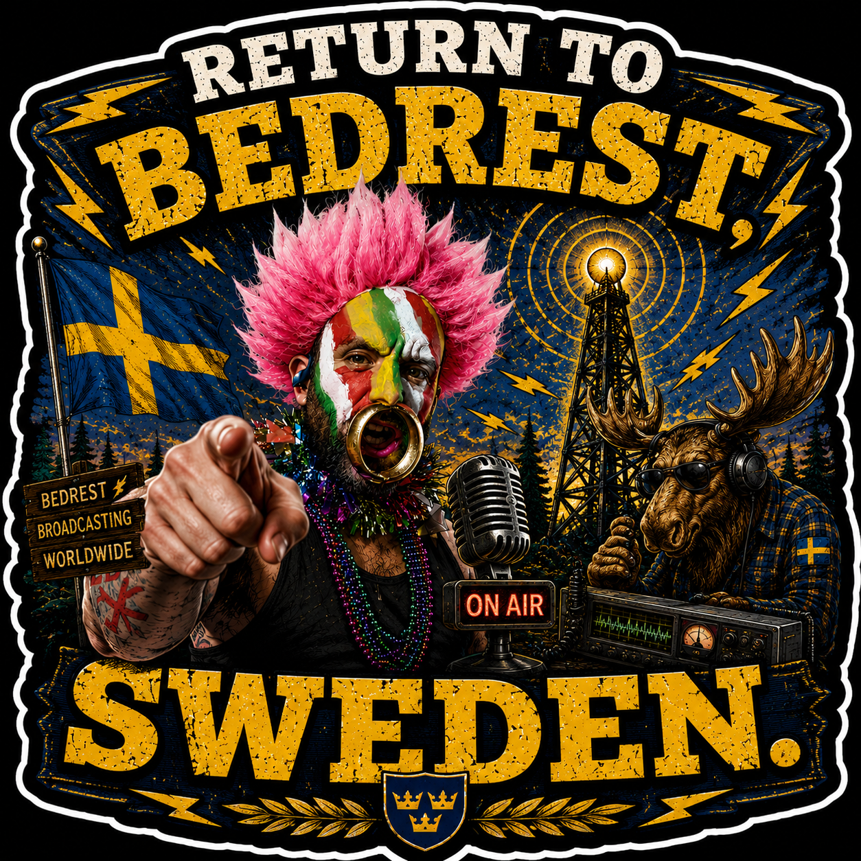 Return To Bedrest Sweden Sticker