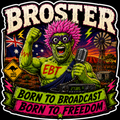 Broster Born To Broadcast Born To Freedom Sticker