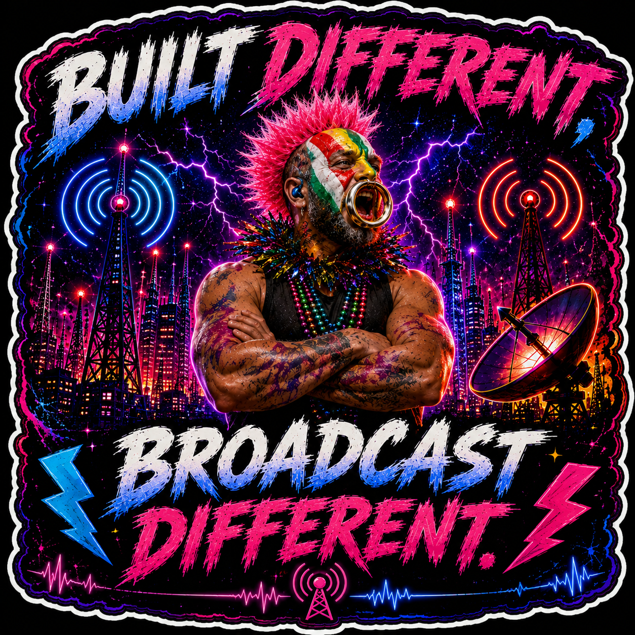 Built Different Broadcast Different Sticker