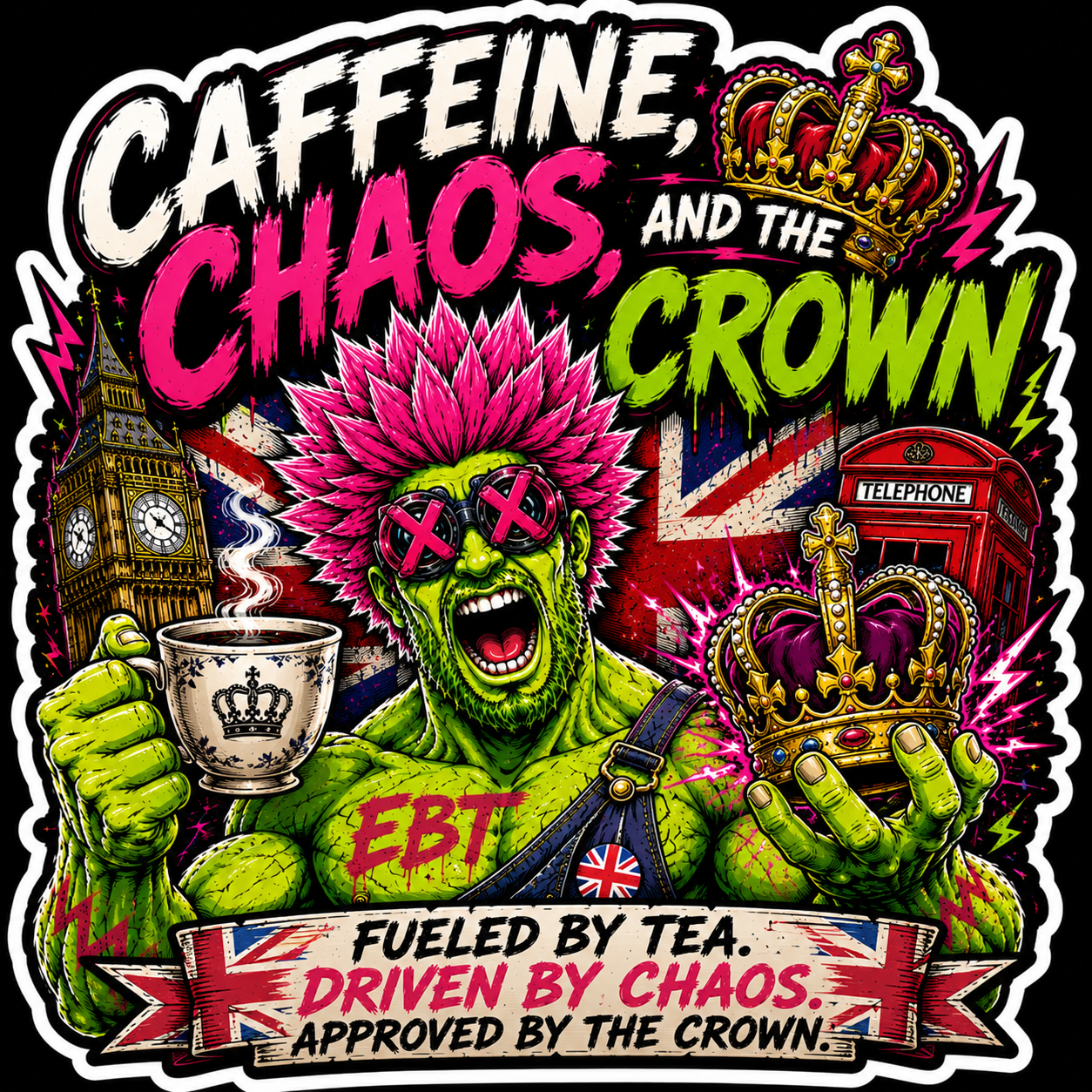Caffeine Chaos And The Crown Sticker