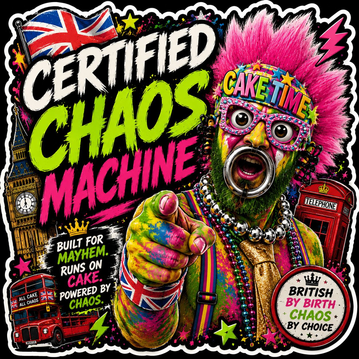Certified Chaos Machine Sticker UK