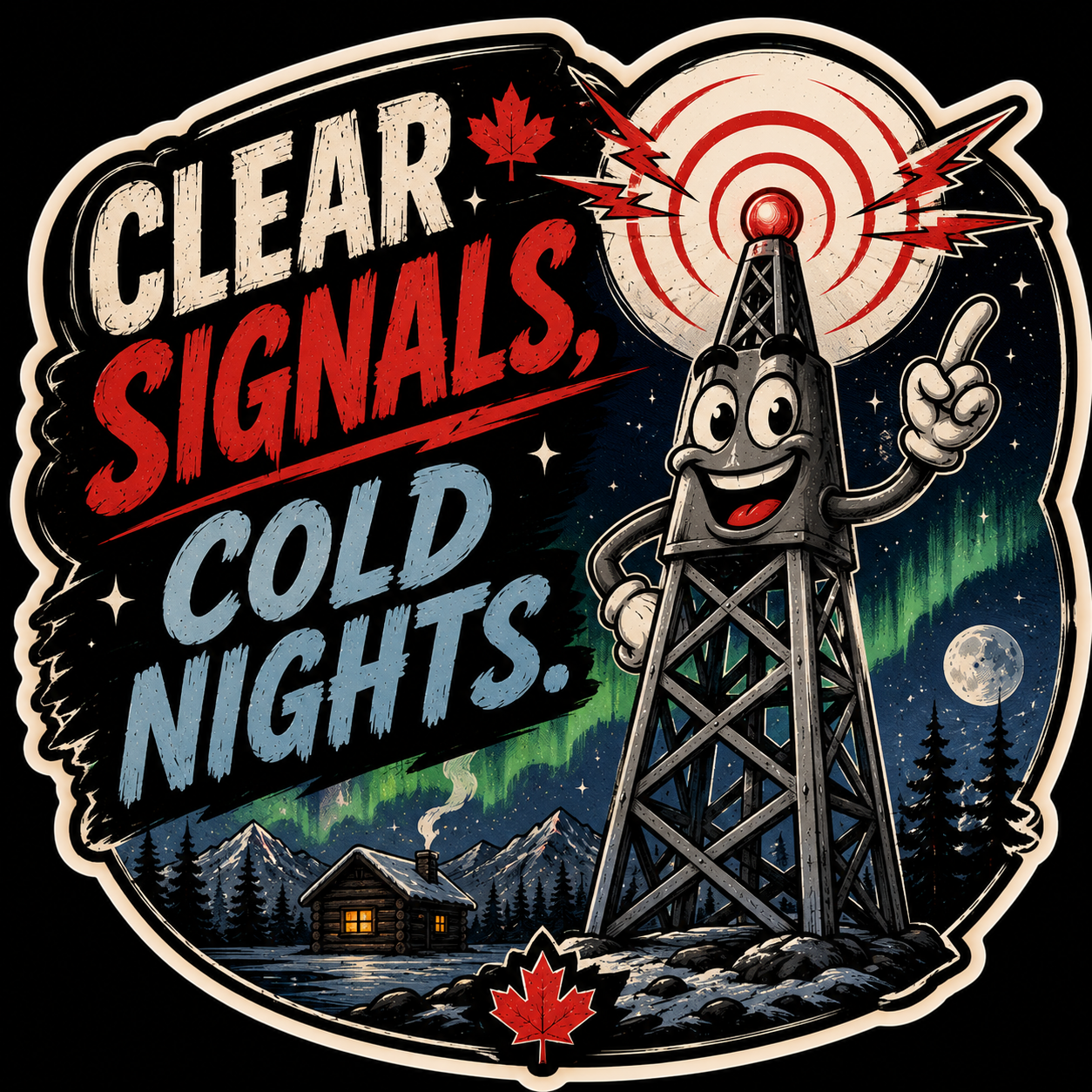Clear Signals, Cold Nights Sticker