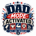 Dad Mode Activated Sticker