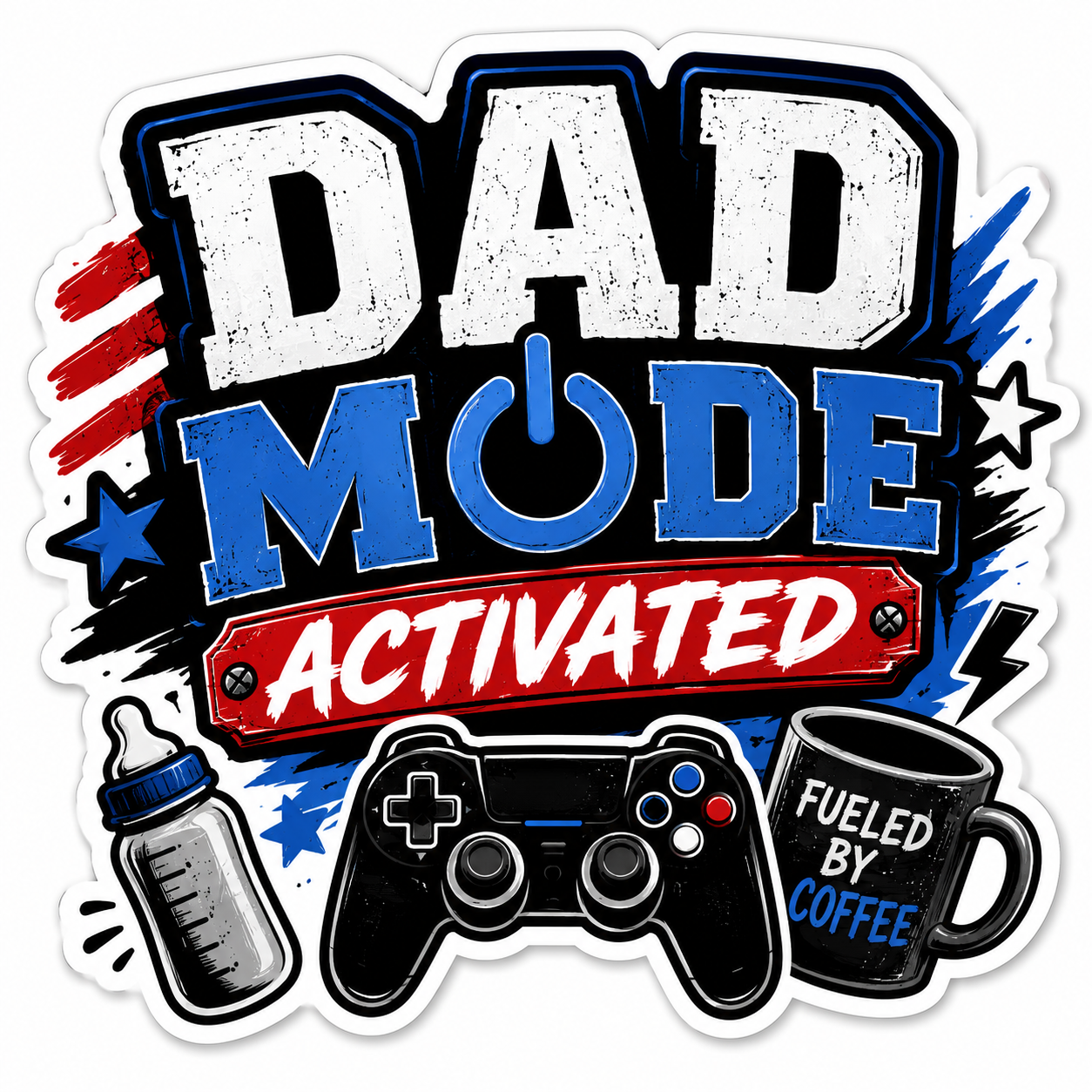 Dad Mode Activated Sticker