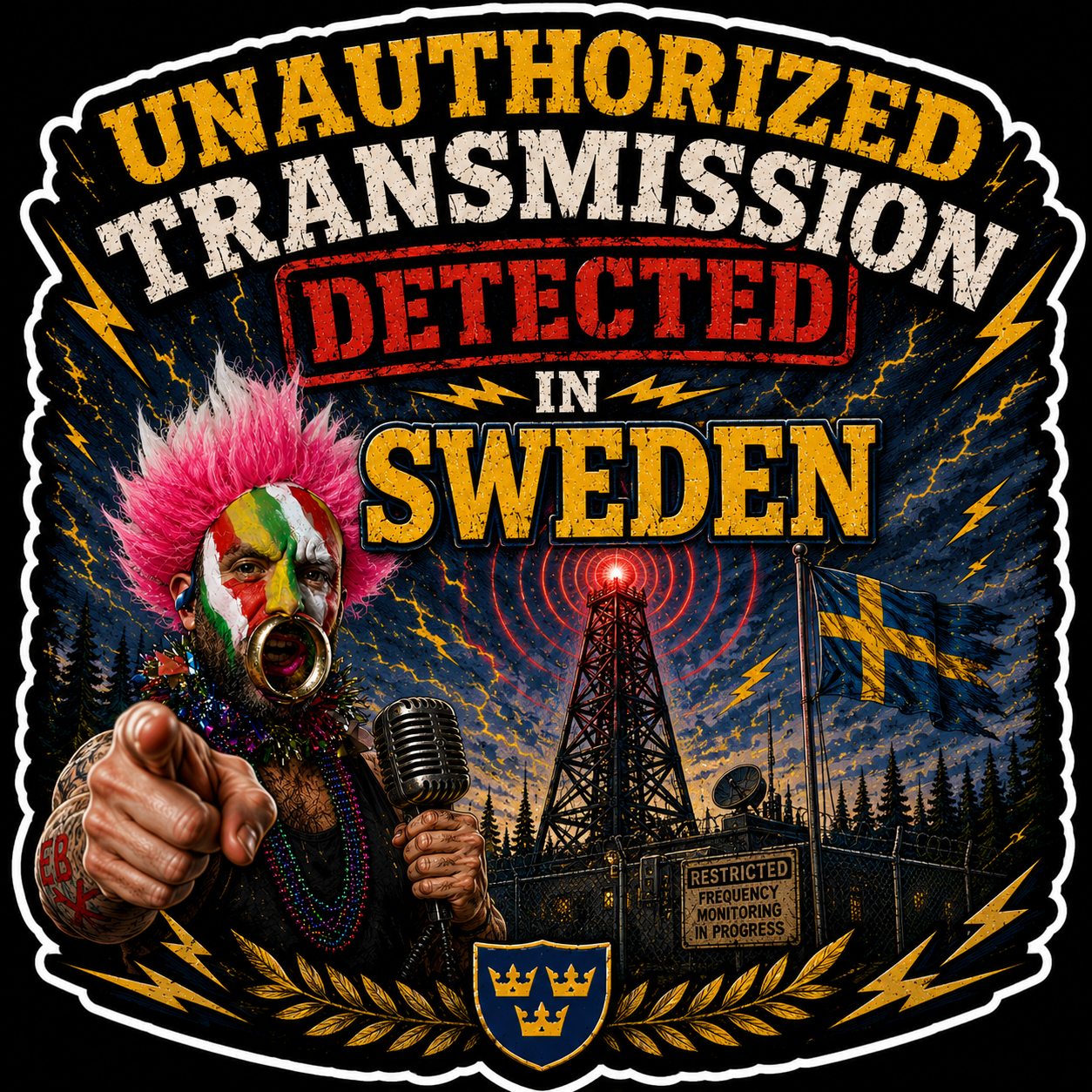 Unauthorized Transmission Detected In Sweden Sticker
