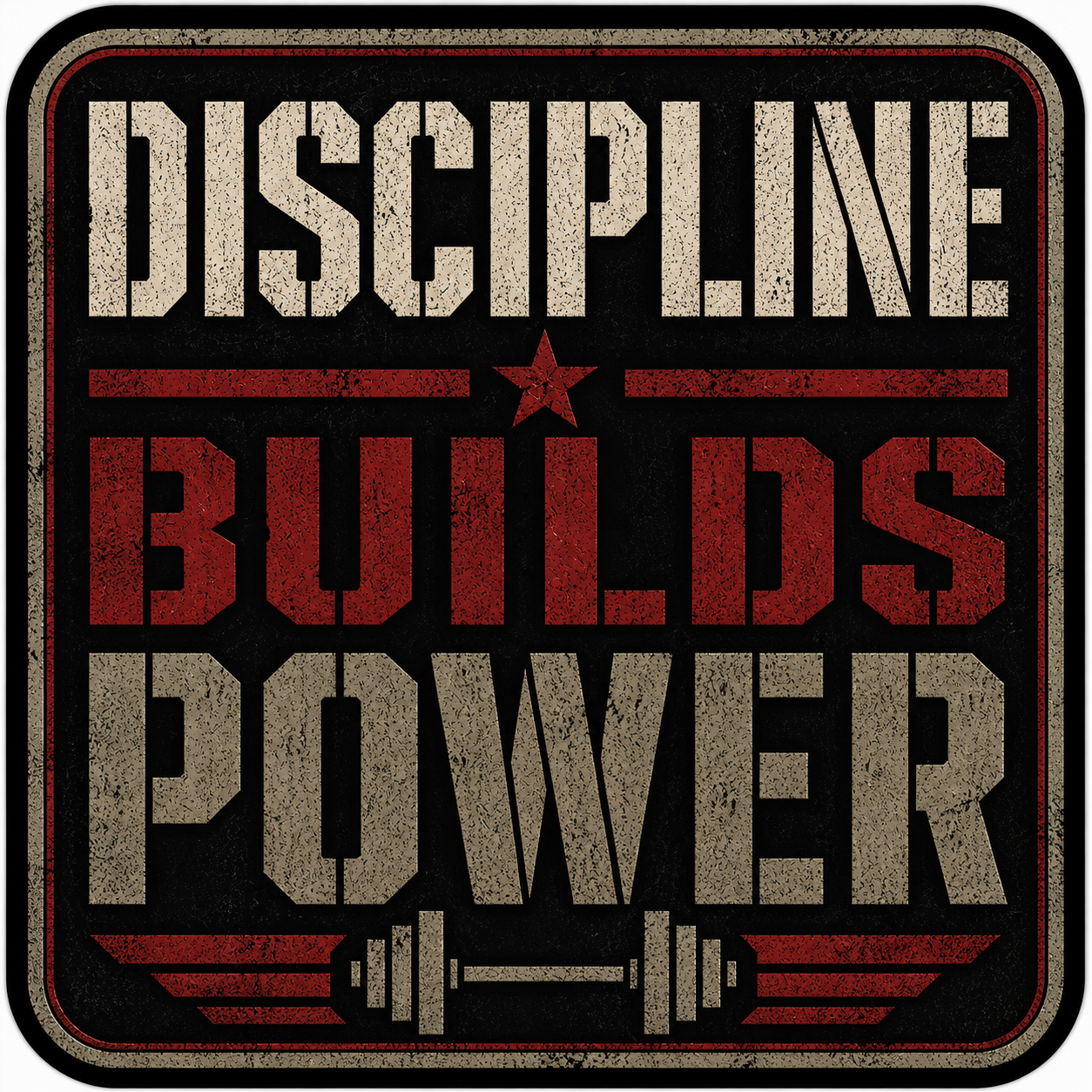 Discipline Builds Power Sticker