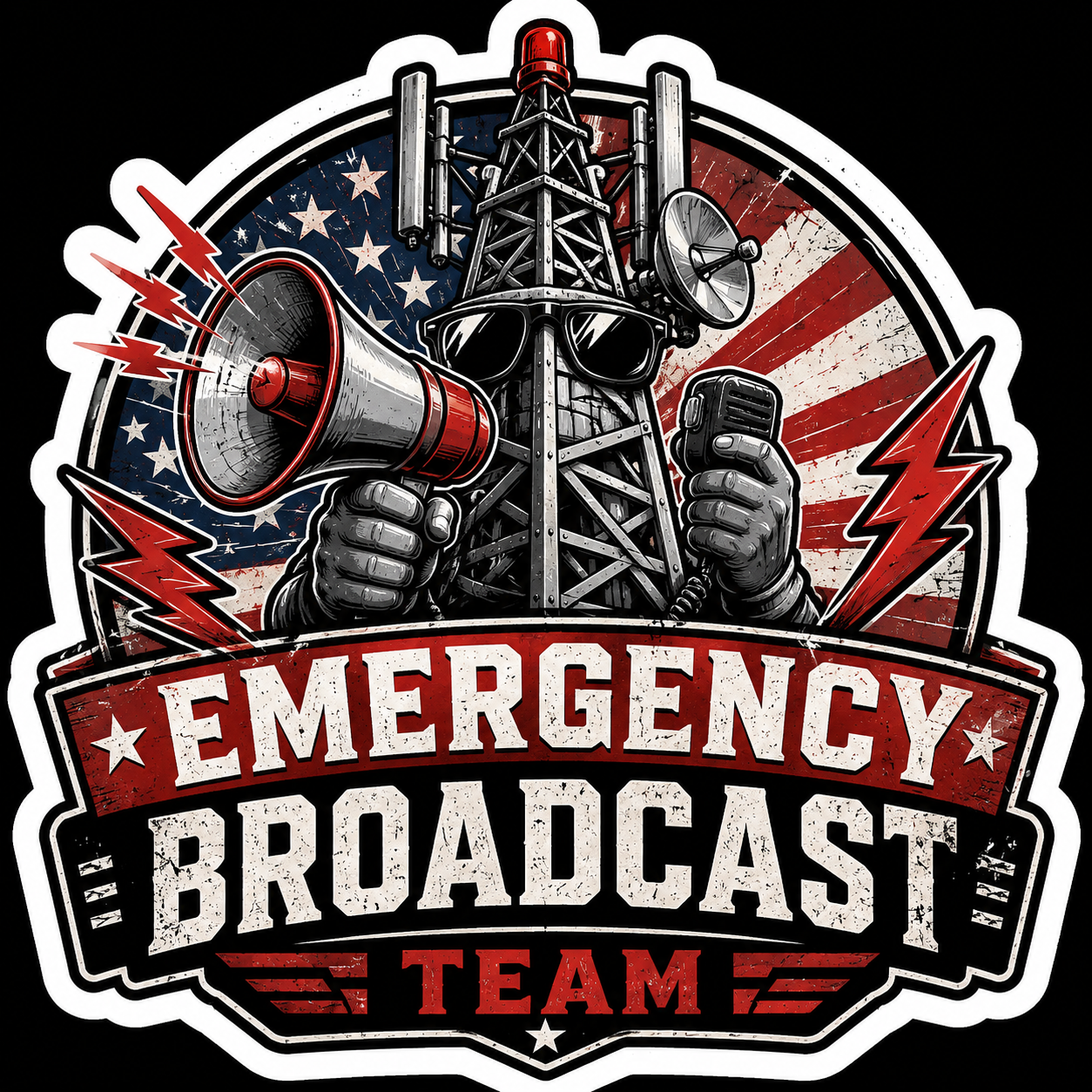 Emergency Broadcast Team Sticker