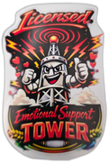 Emotional Support Tower Sticker 2" x 3"