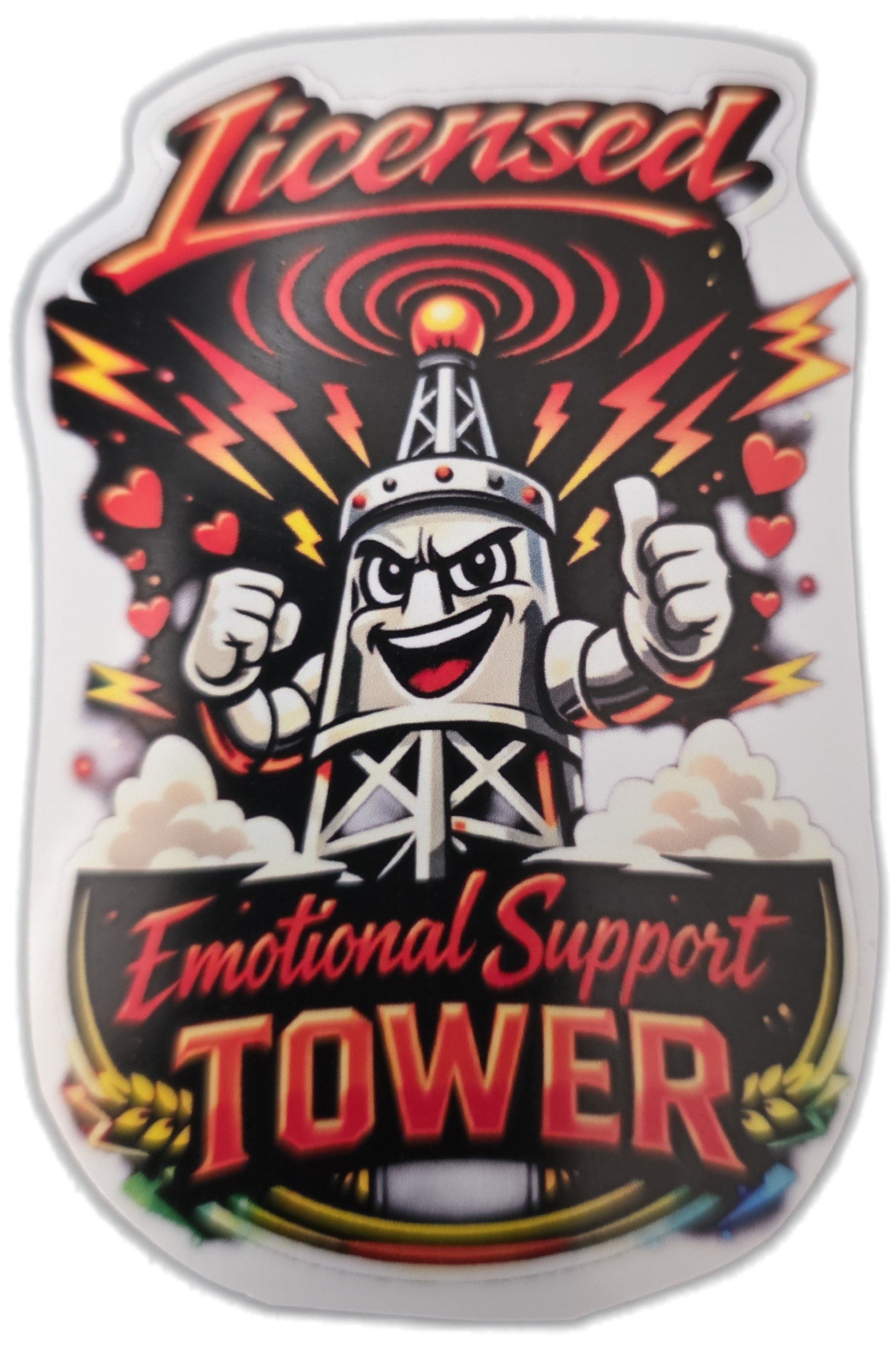 Emotional Support Tower Sticker 2" x 3"