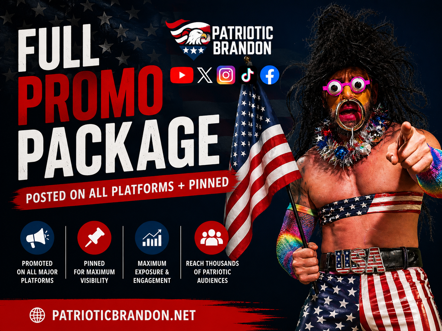 Full Promo Package – Posted on All Platforms + Pinned