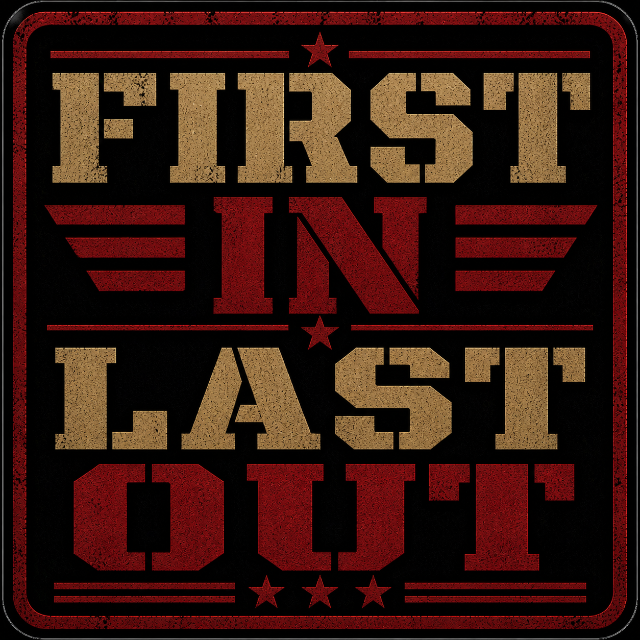 First In Last Out Sticker