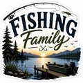 Fishing Family Sticker