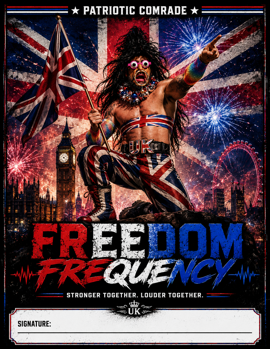 Freedom Frequency Signed Print UK