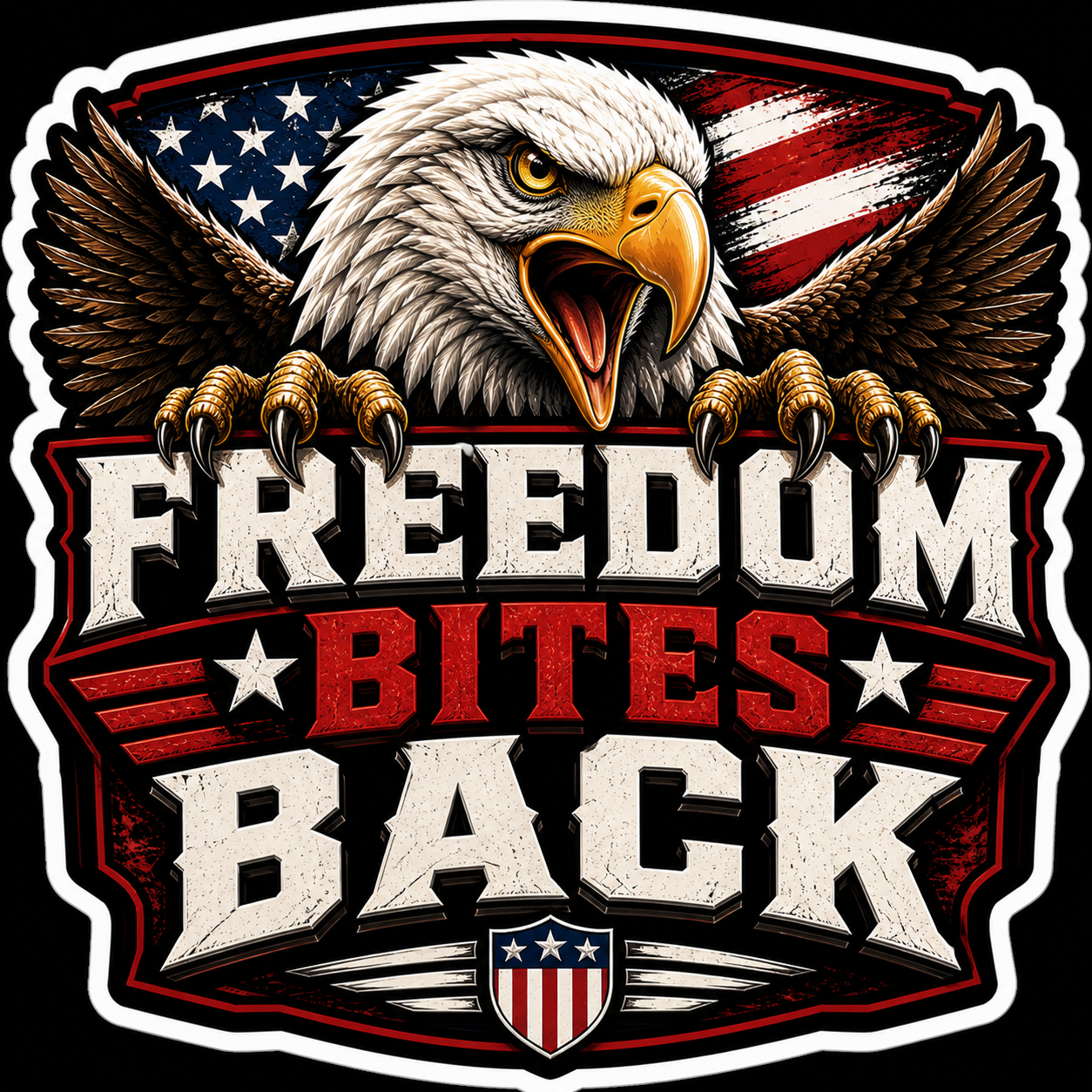 Freedom Bites Back Sticker