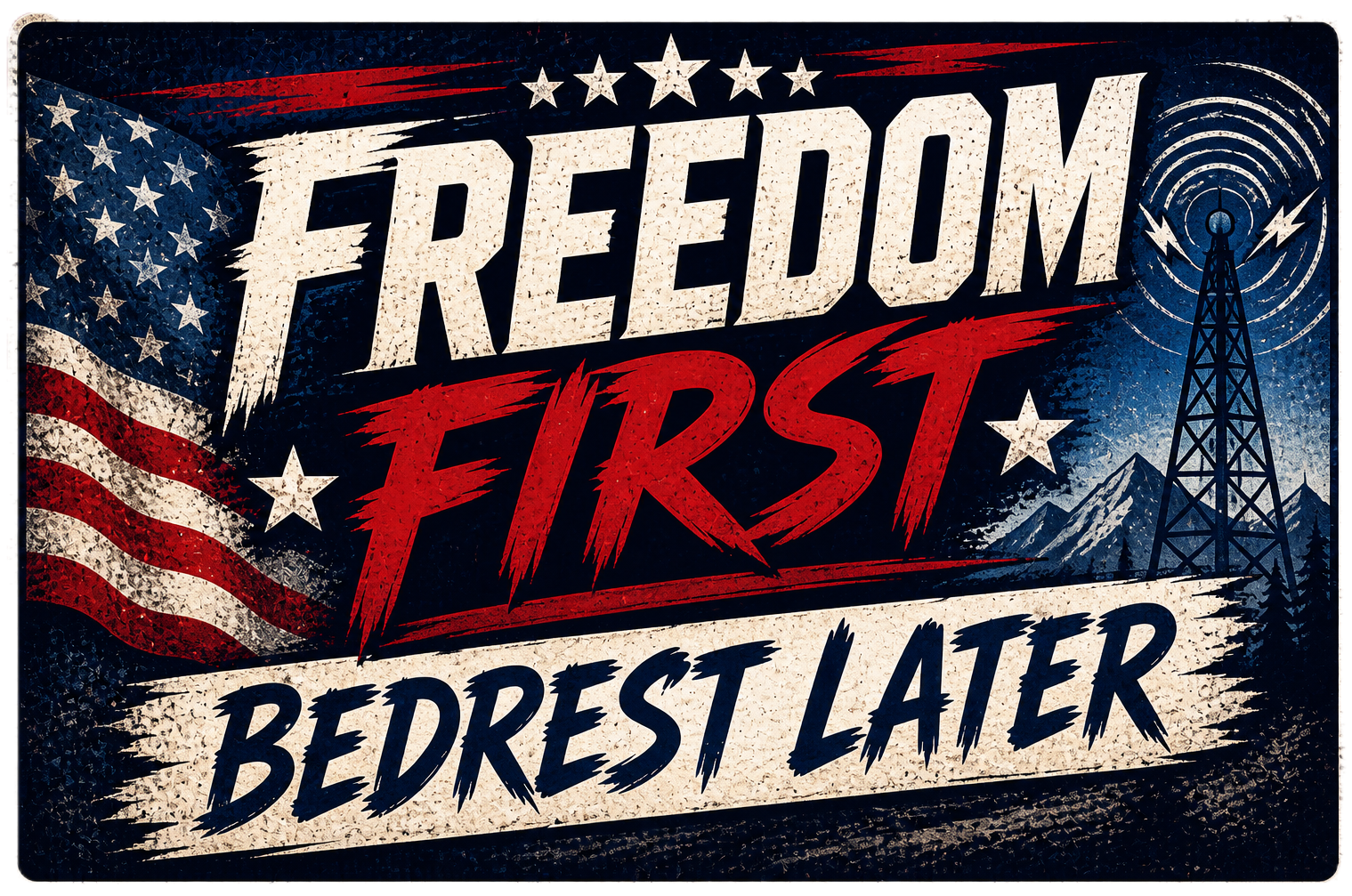 Freedom First Bedrest Later Sticker