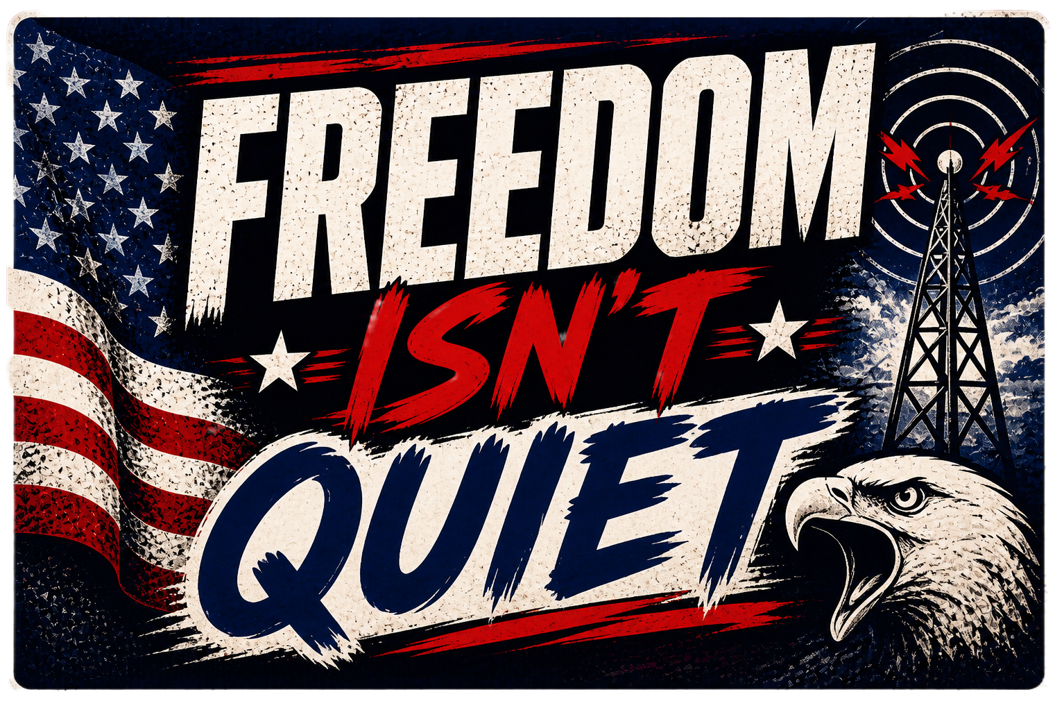 Freedom Isn't Quiet Sticker