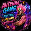 Antenna Gang Unlicensed Unbothered Unstoppable Sticker