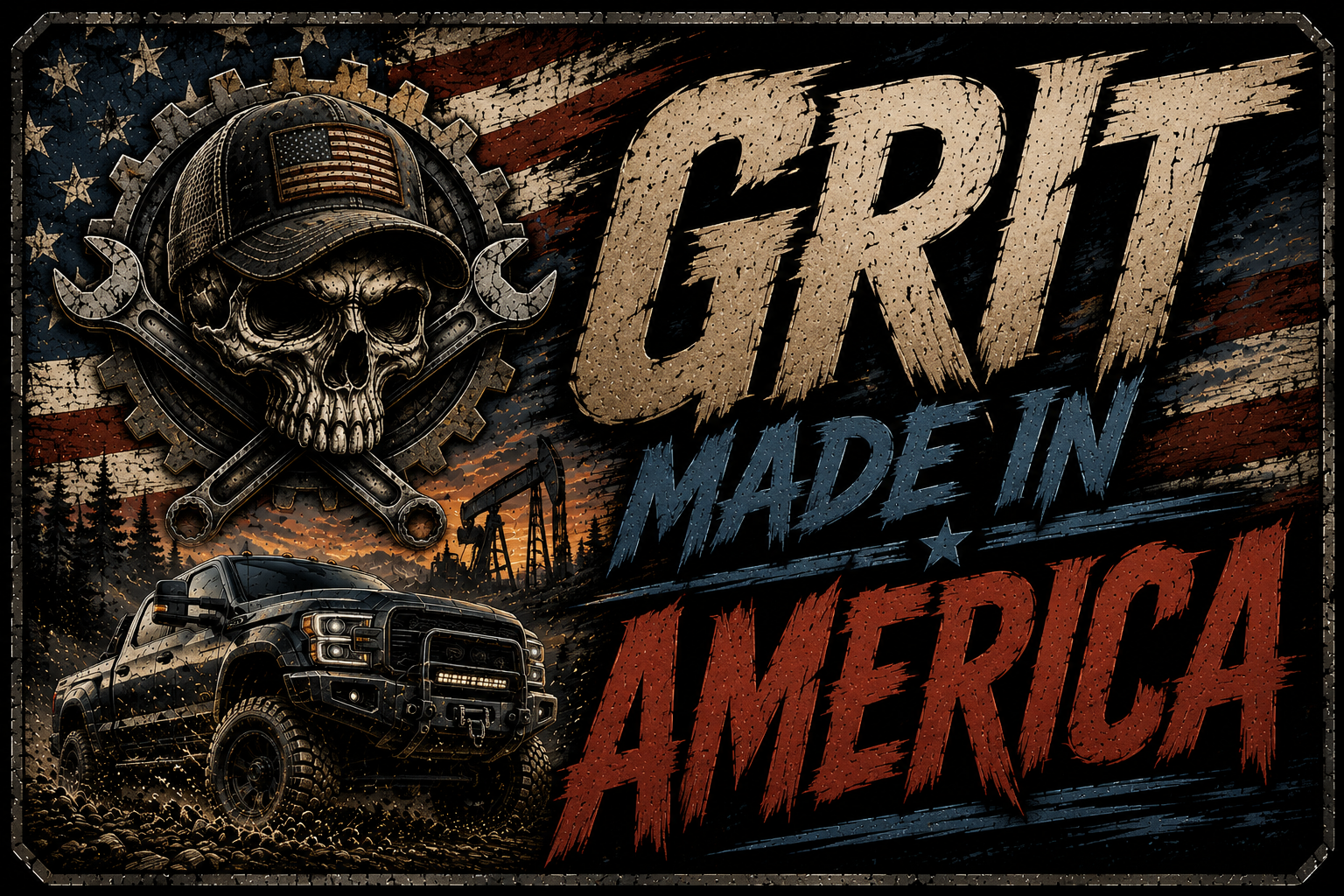 Grit Made In America Sticker