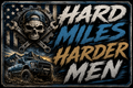Hard Miles Harder Men Sticker