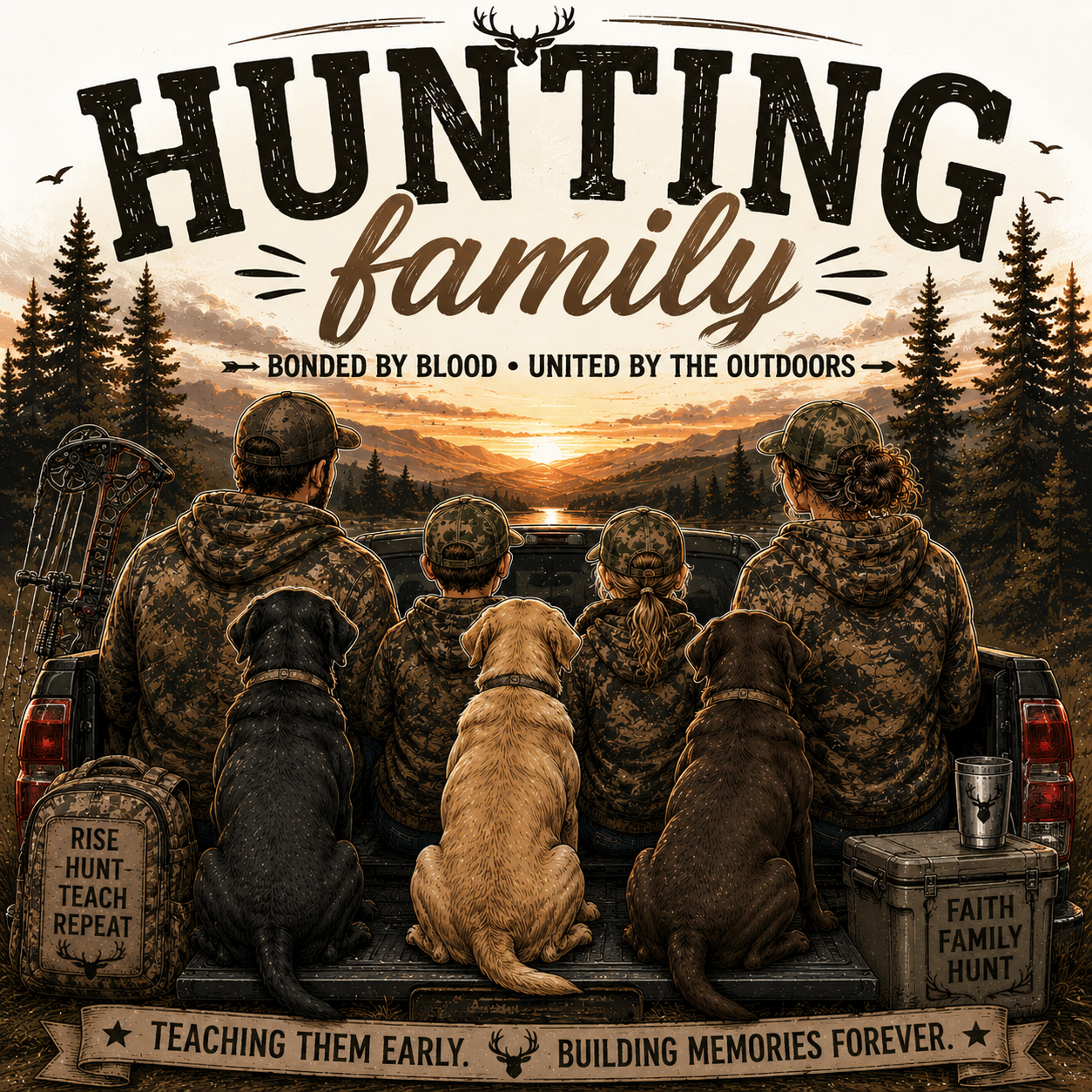 Hunting Family Sticker