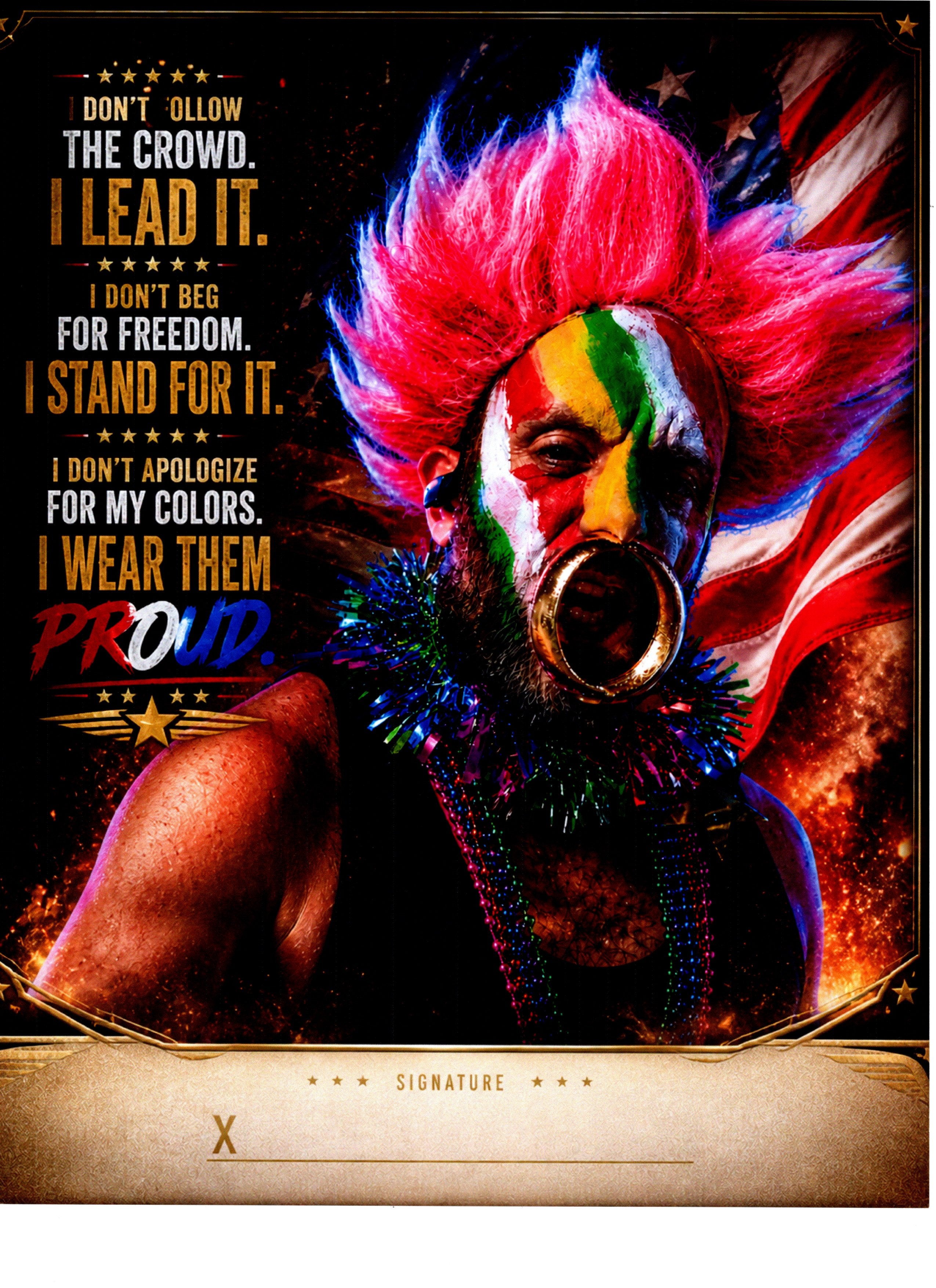 I Don't Follow The Crowd I Lead It Signed Print