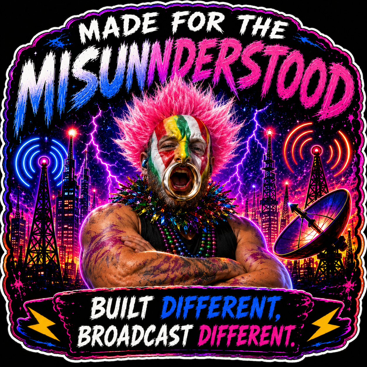Made For The Misunderstood Built Different Broadcast Different Sticker